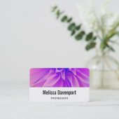 紫かわいらしピンクの花花びら 名刺 (スタンド正面)