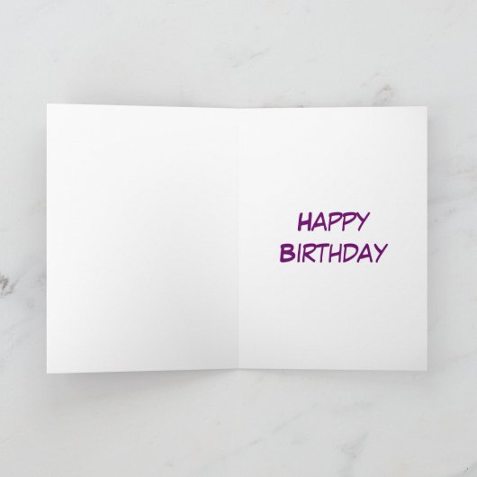 紫かわいらしピンク白のクロスステッチ模様のギフト カード (内部)