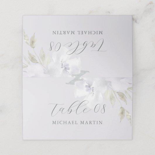 紫かわいらしフローラキンセアニェラ書道 プレイスカード (外部開封)