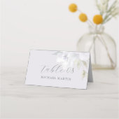 紫かわいらしフローラキンセアニェラ書道 プレイスカード (裏面)