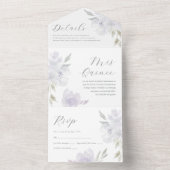 紫かわいらしフローラキンセアニェラ15年 オールインワン招待状 (内側)