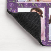 紫かわいらしフローラフォトコラージュパーソナライズされた マウスパッド (コーナー)