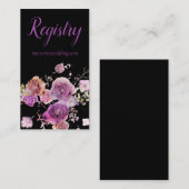 紫かわいらしフローラ結婚登録簿 エンクロージャーカード (正面/裏面)