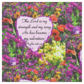 紫かわいらしフローラ詩編118:14写真 ファブリック (クローズアップ)