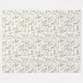 紫かわいらしフローラ フリースブランケット (正面(横))