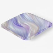 紫かわいらしブルーパールホワイト結婚ズ ペーパープレート (傾斜あり)