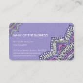 紫かわいらしユニーク曼荼羅 名刺 (裏面)