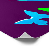 紫かわいらし体操ラブポパーソナライズされたスター ポスター (角)