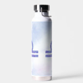 紫かわいらし天秤座占星術サインパーソナライズされた ウォーターボトル (左面)