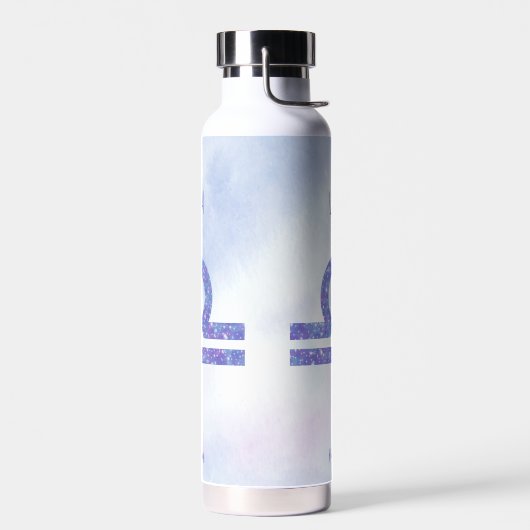 紫かわいらし天秤座占星術サインパーソナライズされた ウォーターボトル (左面)