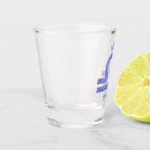 紫かわいらし天秤座占星術サインパーソナライズされた ショットグラス (左)