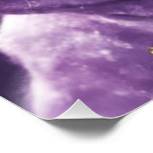 紫かわいらし子猫フード付きスウェットシャツ ポスター (コーナー)