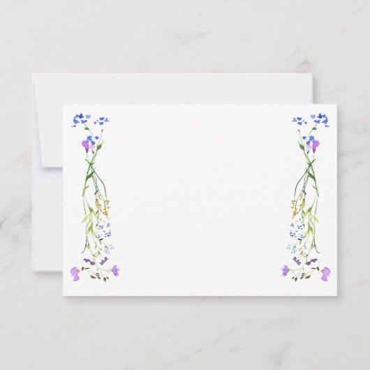 紫かわいらし山花デリケートフローラ サンキューカード (裏面)