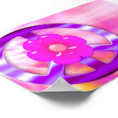 紫かわいらし平和サインネクタイ染めポスタープリント ポスター (角)