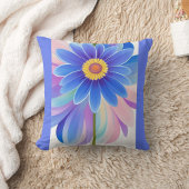 紫かわいらし抽象芸術花 クッション