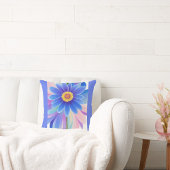 紫かわいらし抽象芸術花 クッション