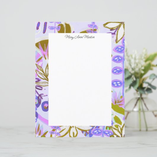 紫かわいらし架空ガーデンフローラパーソナライズされた (スタンド正面)