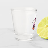 紫かわいらし毛魔女カボチャ&こうもり ショットグラス (左)