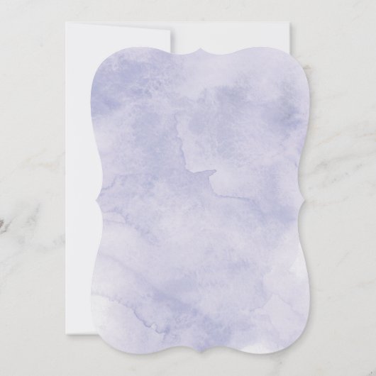 紫かわいらし水彩赤ちゃんシャワー招待状 招待状 (裏面)