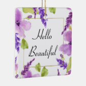 紫かわいらし水色フローラ セラミックオーナメント (右)
