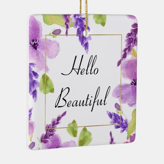 紫かわいらし水色フローラ セラミックオーナメント (右)