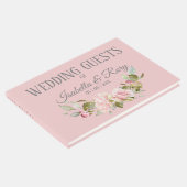 紫かわいらし淡い色のとピンクのバラ結婚ズ ゲストブック (コーナー)