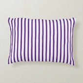 紫かわいらし白の垂直ストライプ色 アクセントクッション (裏面)