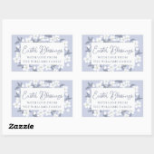 紫かわいらし白フローライースター恵みパーティー 長方形シール (シート)