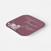 紫かわいらし白フローラ結婚ズ ペーパープレート (傾斜あり)