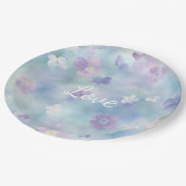 紫かわいらし白結婚花 ペーパープレート (アングル)