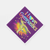 紫かわいらし私は体操紙ナプキン スタンダードランチョンナプキン (角)