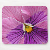 紫かわいらし紫ピンクパンジー花デザイン マウスパッド (正面)