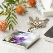 紫かわいらし花オリジナル園写真 キーホルダー (側面)