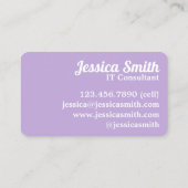 紫かわいらし花オリジナル園写真 名刺 (裏面)