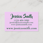 紫かわいらし花オリジナル園写真 名刺 (裏面)