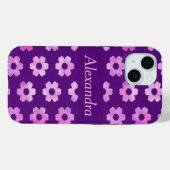 紫かわいらし花柄 Case-Mate iPhoneケース (裏面 (横))