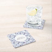 紫かわいらし花誕生日 スクエアペーパーコースター (インサイチュ)