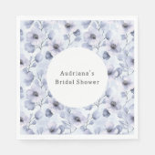 紫かわいらし花誕生日 スタンダードランチョンナプキン (正面)