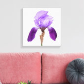 紫かわいらし虹花モダンフローラ素晴らし芸術 キャンバスプリント (インサイチュ (リビング))