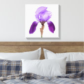 紫かわいらし虹花モダンフローラ素晴らし芸術 キャンバスプリント (インサイチュ (寝室))