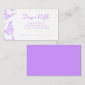 紫かわいらし蝶おむつラッフルチケット エンクロージャーカード (正面/裏面)
