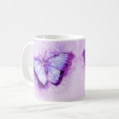 紫かわいらし蝶  コーヒーマグカップ (正面左)