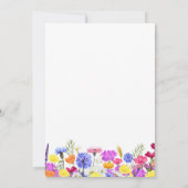 紫かわいらし野花成虫40歳の誕生日 招待状 (裏面)