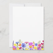 紫かわいらし野花成虫80誕生日 招待状 (裏面)