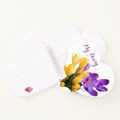 紫かわいらし黄カラフルフローラガーリー ノートブック (内部)