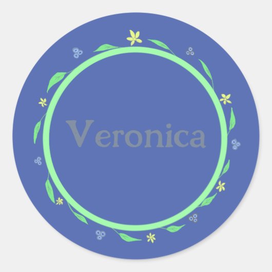 紫かわいらし ラウンドシール (正面)