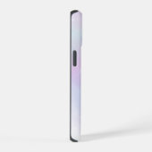 紫がかった青い蓮の花のデザイン iPhone 15ケース (右側面)
