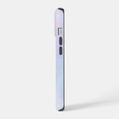 紫がかった青い蓮の花のデザイン iPhone 15ケース (左側面)