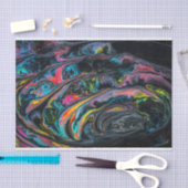 紫がか絵を描った 薄葉紙 (クラフト)