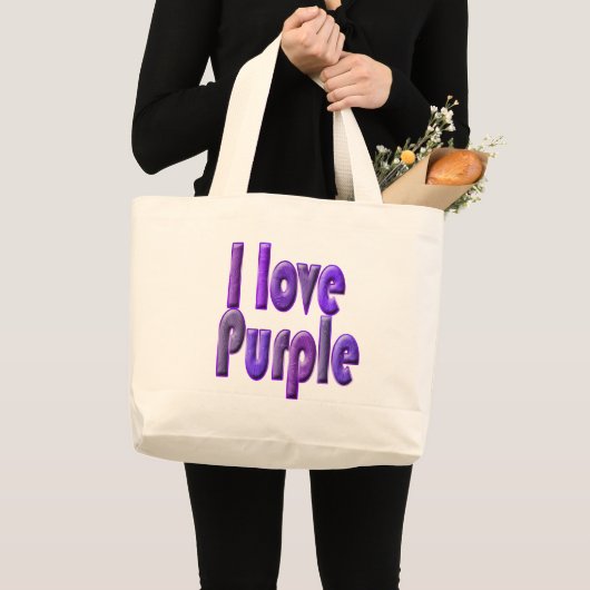 紫が好き ラージトートバッグ (正面(商品))